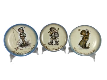 3 Berta Hummel, West Germany Porcelain Plates