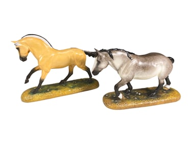 2 Alchemy, England Porcelain Horses by Donna Chaney