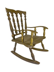 Antique Bronze Miniature Rocking Chair