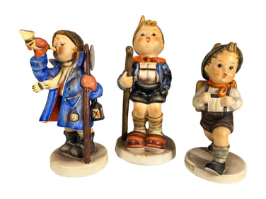 3 Goebel, Hummel, West Germany Porcelain Fig