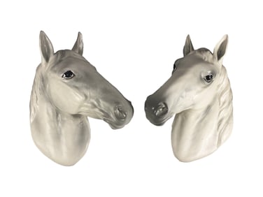 2 Lefton, Japan Wall Porcelain Horses Head