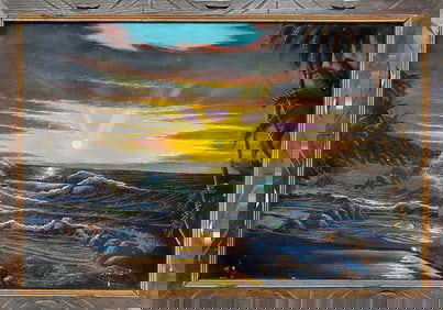 Signed Sanchez Seascape Painting