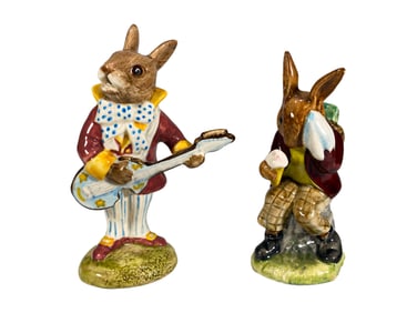 2 Royal Doulton Bunny Porcelain Fig