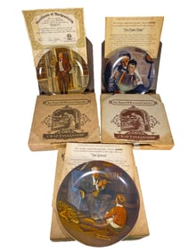 3 Norman Rockwell & Kursar Edwin Knowles Collectible Plates