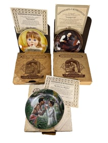 3 Norman Rockwell, William Chambers & Frances Hook, Edwin Knowles Plates