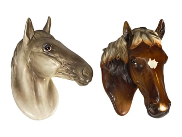 2 Lefton, Japan Wall Porcelain Horses Head