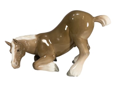 Lladro Percheron Horse by Vicente Martinez Porcelain Fig