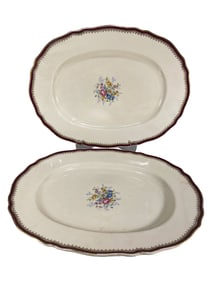 2 Krautheim K & A Selb Bavaria Gioconda Porcelain Trays