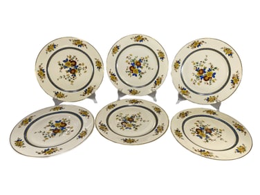 6 Hutschenreuther Crown Lion Ivory Plates