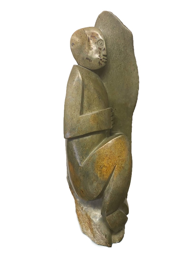Post Modern Cubist Hard Stone Sculpture: Post Modern Cubist Hard Stone Sculpture. 35 1/2 x 11 3/4 x 8 1/8 in.Good condition. Local Pick up call one day before to make an appointment. TO SHIP THIS ITEM IN USA OR INTERNATIONAL, PLEASE CONTACT