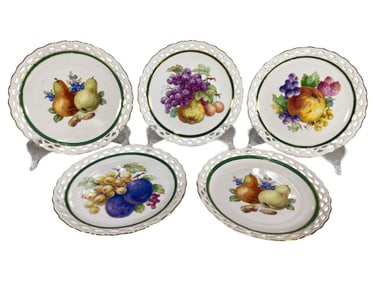 6 Wintering, Bavaria, Germany Porcelain Plates