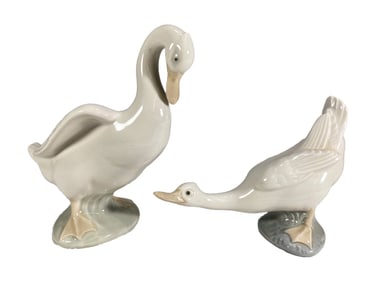 2 Lladro Nao Ducks Porcelain Fig