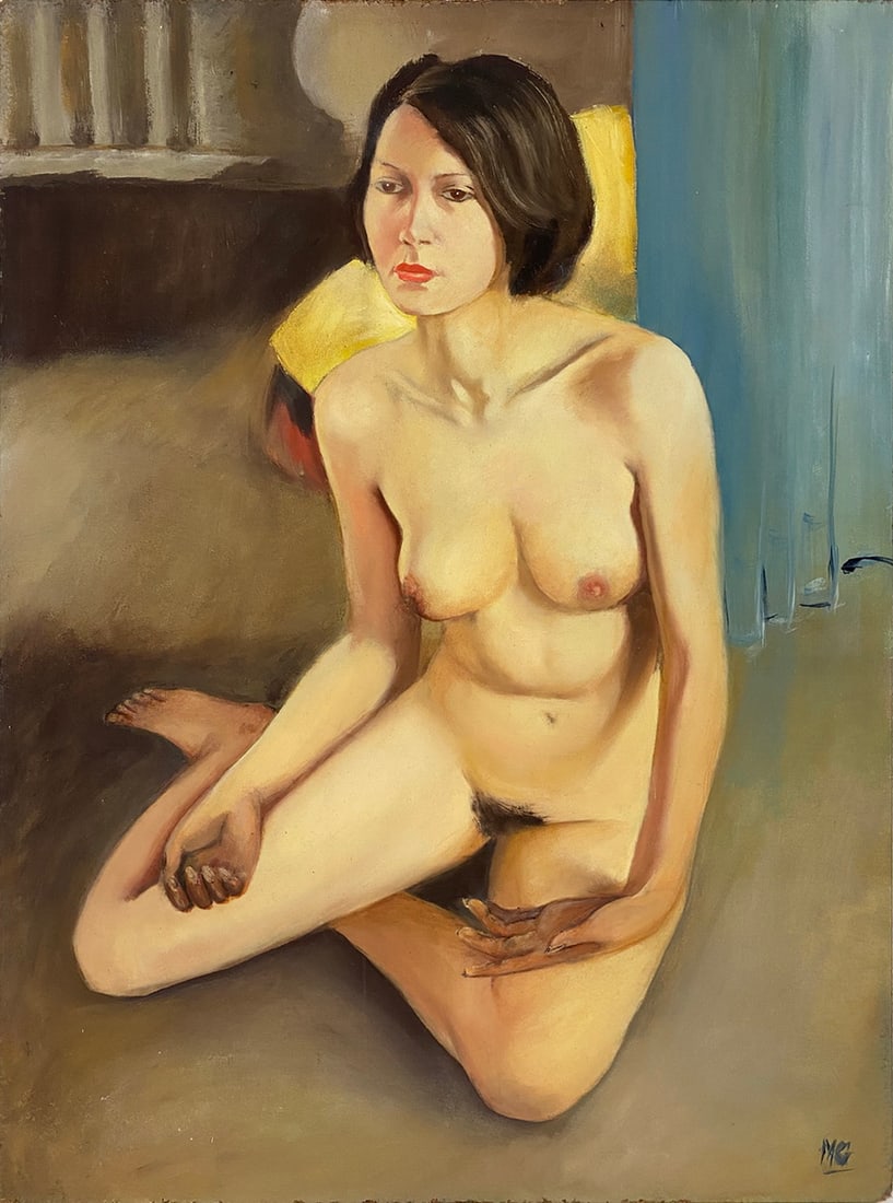 Marc Olivier GREGOIRE (1897-1991) French Nude Oil on Board: Marc Olivier GREGOIRE (1897-1991) French Nude Oil on Board. 31 7/8 x 23 1/2 in.Good condition. Local Pick up call one day before to make an appointment. TO SHIP THIS ITEM IN USA OR INTERNATIONAL, PLEA