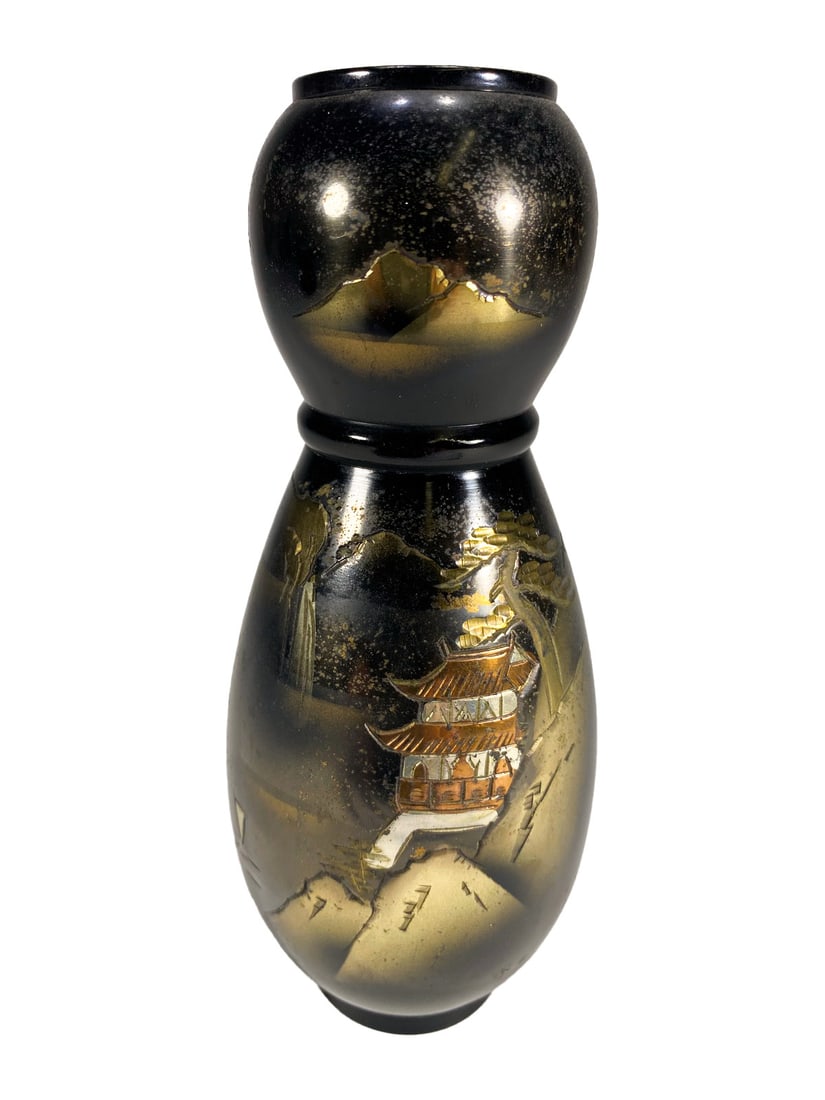 Vintage Japanese Engraved Bronze vase (1 of 5)