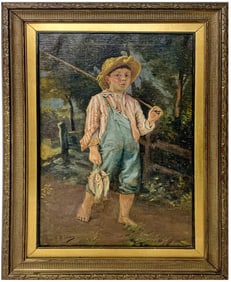 Antique European Oil on Canvas, signed