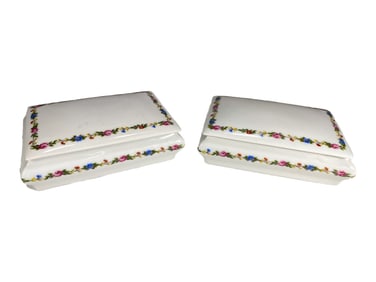2 Limoges, France Porcelain Boxes