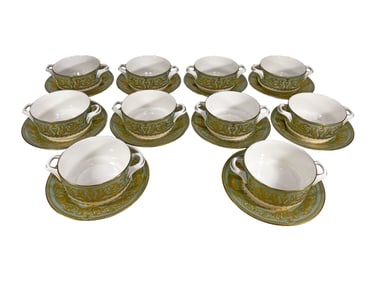 10 Royal Worcester Balmoral Consome Bowl Set