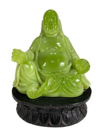 Chinese Buddha Green Resin Statue