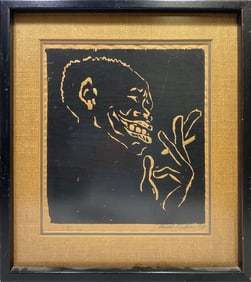 Signed David WALKER Woodcut Print