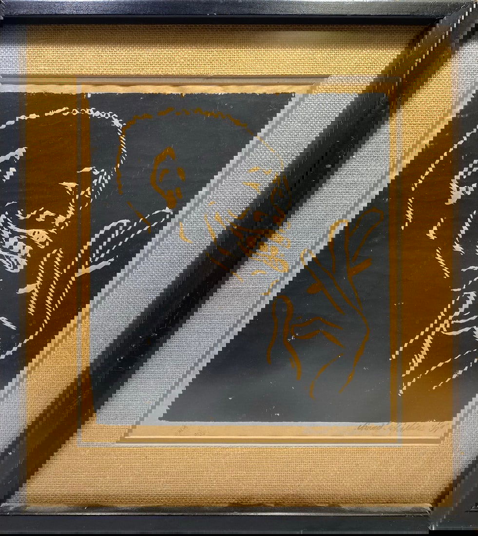 Signed David WALKER Woodcut Print (1 of 3)