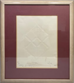 1985 Embossed Paper Print, signed