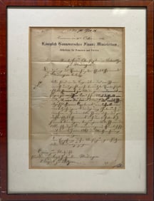 Royal Hanoverian Finance Ministry Document