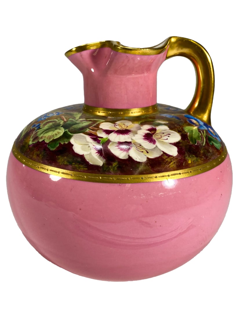 Vintage Minton Hand Painted Porcelain Jug: Vintage Minton Hand Painted Porcelain Jug. 5 1/2 x 5 1/2 in.Good condition. Local Pick up call one day before to make an appointment. TO SHIP THIS ITEM IN USA OR INTERNATIONAL, PLEASE CONTACT THE SHIP