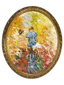 Signed M. ROLAND Oil on Board Painting