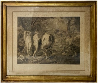 Antique European Nude Engraving