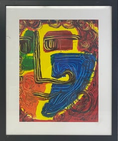 20th C Acrilyc on Paper, signed