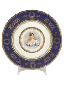 Antique French Marie Louise Portrait Porcelain Plate