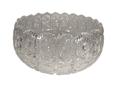 Bohemian Czech Clear Crystal Bowl