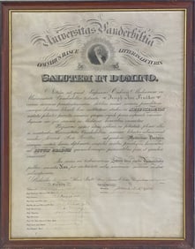 Antique Vanderbilt University Medicine Doctor Diploma