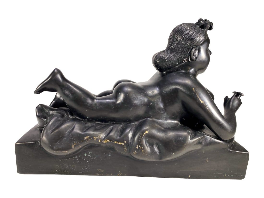 After Fernando Botero Bronze & Marble Statue Copy
