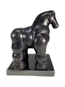 After Fernando Botero Bronze & Marble Statue Copy