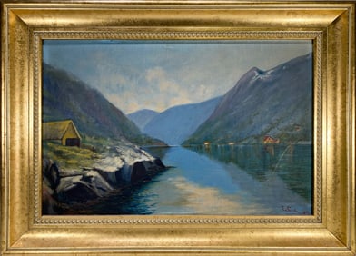 Vintage Oil on Board landscape Painting, signed