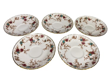 5 Minton, England Ancestral Porcelain Plates