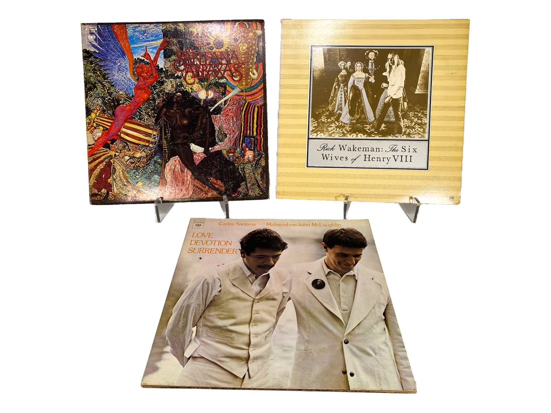 3 Santana & Rick Wakeman Vinyl Long Plays (1 of 7)