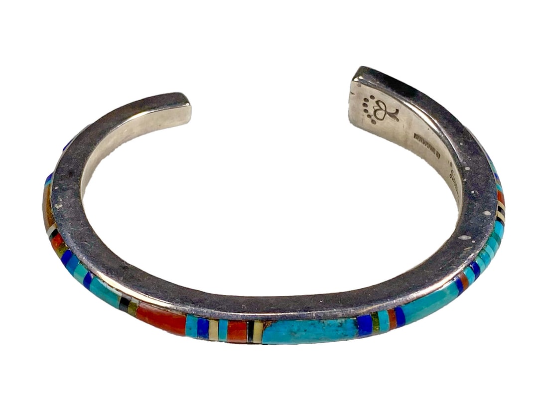 Jimmie King Jr Navajo Sterling & Stones Bracelet (1 of 5)