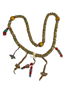 Antique Tibetan Kapala Mala Bone Necklace