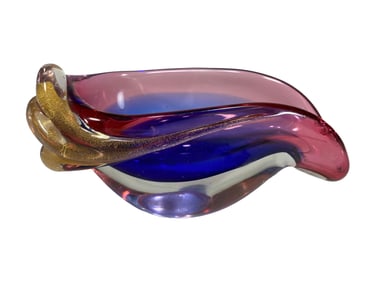 Seguso Style Murano Glass Ashtray