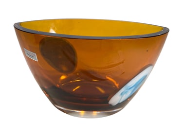 Waterford Evolution, Poland Amber Glass Bowl