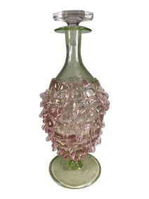 Vintage Pink Murano Glass Bottle