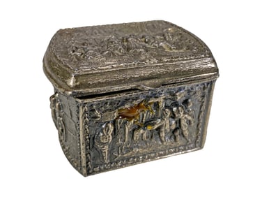 Antique Small Metal Trinket Box