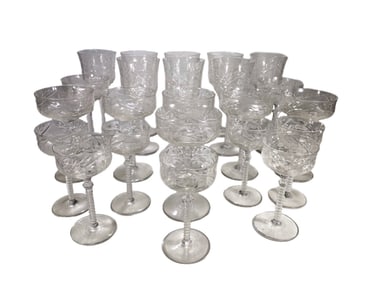 23 Vintage Rock Sharpe Crystal Glasses