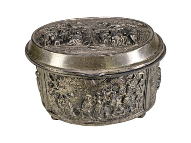 Antique Small Metal Trinket Box