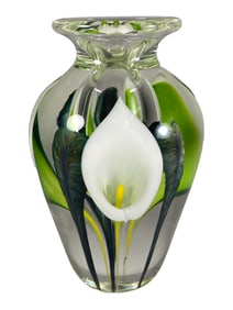 David LOTTON Art Glass Small Vase