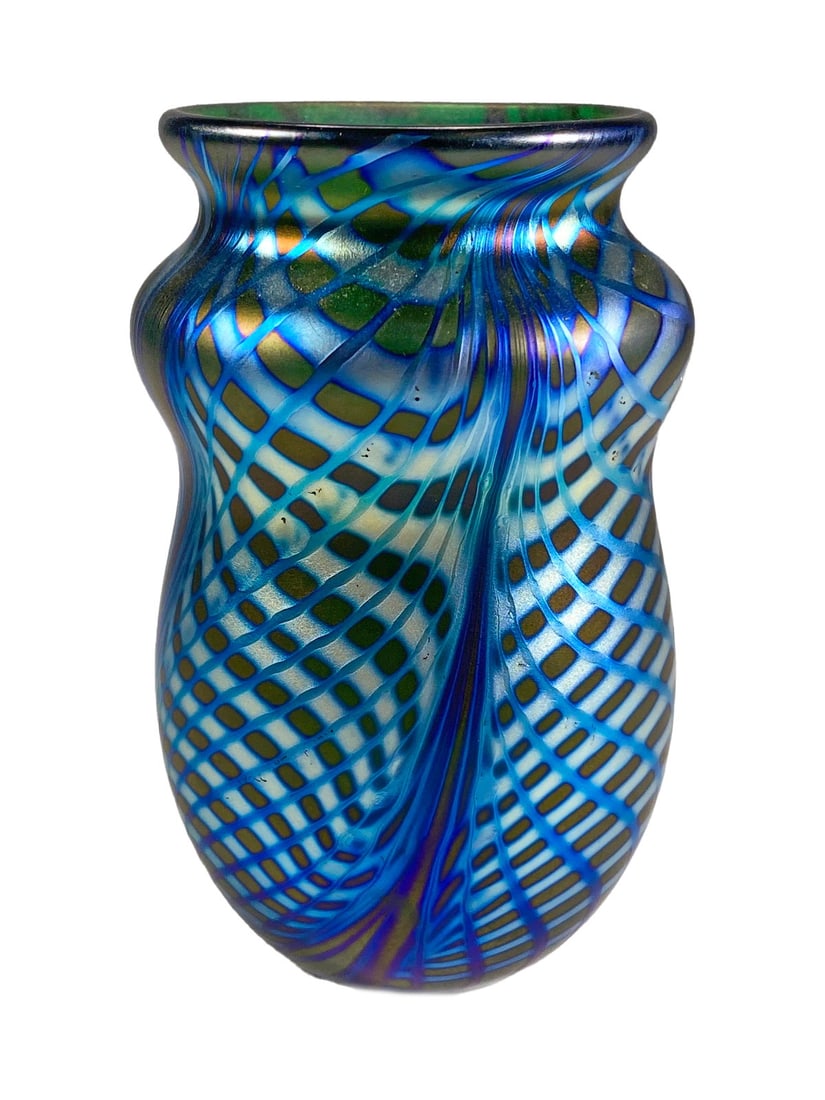 David LOTTON Art Glass Small Vase (1 of 5)