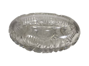 Czech Bohemian Clear Crystal Ashtray