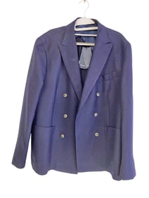 Faconable Saul DBL Breasted Half Lining Marine Jacket